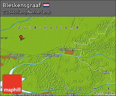 Physical Map of Bleskensgraaf