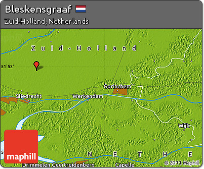 Physical Map of Bleskensgraaf