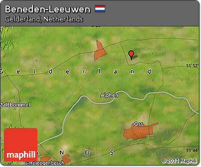Satellite Map of Beneden-Leeuwen