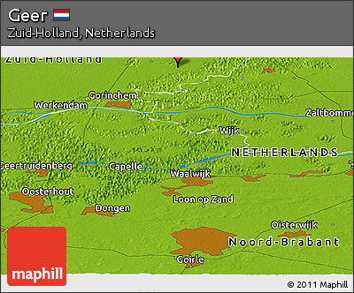 Physical Panoramic Map of Geer