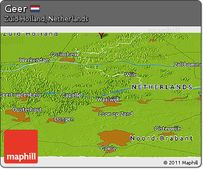 Physical Panoramic Map of Geer