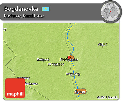Physical 3D Map of Bogdanovka