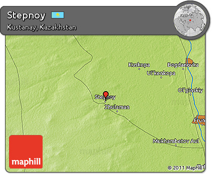 Physical 3D Map of Stepnoy