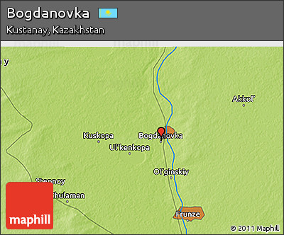 Physical 3D Map of Bogdanovka