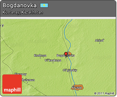 Physical 3D Map of Bogdanovka