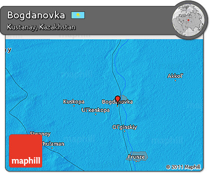 Political 3D Map of Bogdanovka