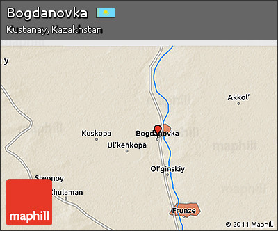 Shaded Relief 3D Map of Bogdanovka