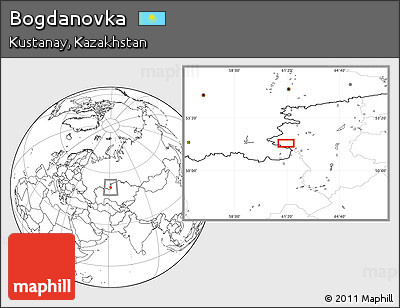 Blank Location Map of Bogdanovka