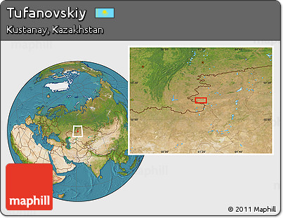 Satellite Location Map of Tufanovskiy