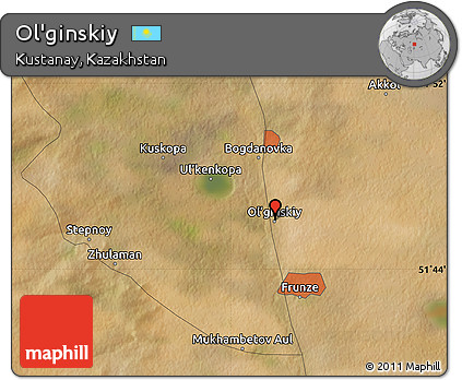 Satellite Map of Ol'ginskiy
