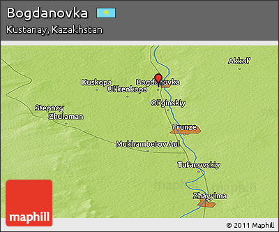 Physical Panoramic Map of Bogdanovka