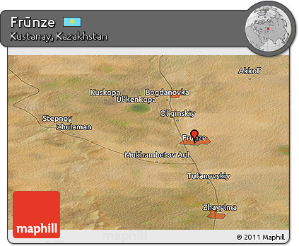 Satellite Panoramic Map of Frūnze