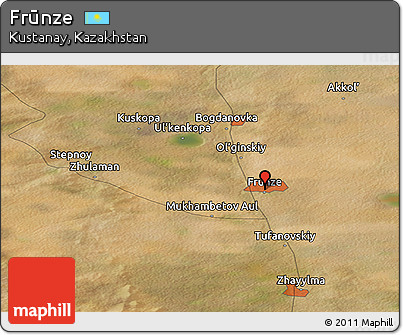 Satellite Panoramic Map of Frūnze
