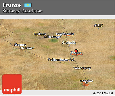 Satellite Panoramic Map of Frūnze