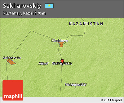 Physical 3D Map of Sakharovskiy