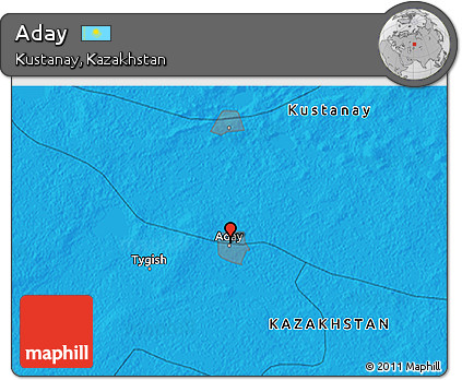 Political 3D Map of Aday
