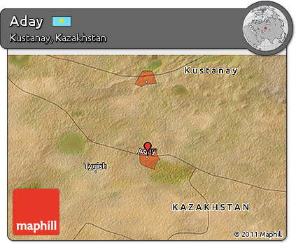 Satellite 3D Map of Aday