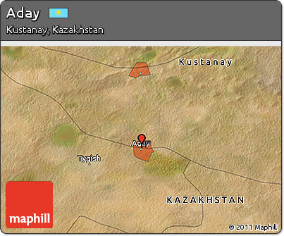 Satellite 3D Map of Aday