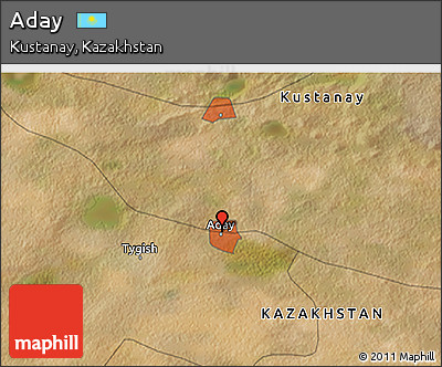 Satellite 3D Map of Aday