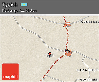 Shaded Relief 3D Map of Tygish