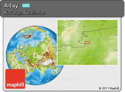 Physical Location Map of Aday