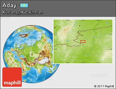 Physical Location Map of Aday