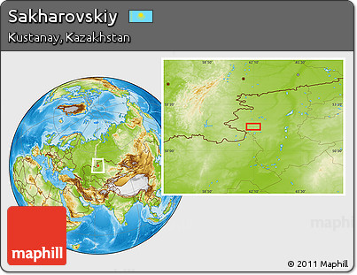 Physical Location Map of Sakharovskiy
