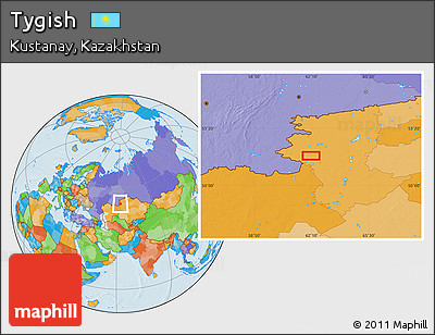 Political Location Map of Tygish