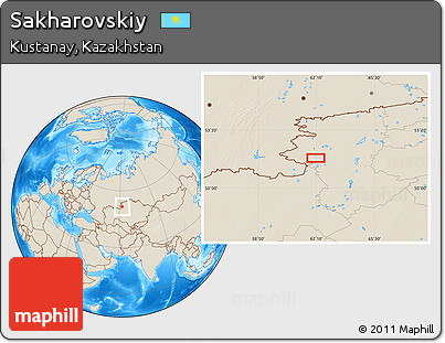 Shaded Relief Location Map of Sakharovskiy