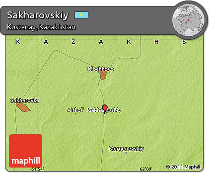 Physical Map of Sakharovskiy