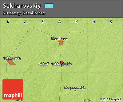 Physical Map of Sakharovskiy