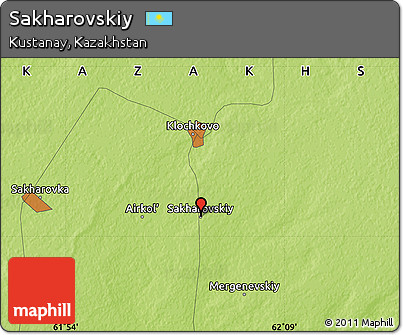Physical Map of Sakharovskiy