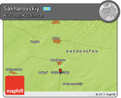 Physical Panoramic Map of Sakharovskiy
