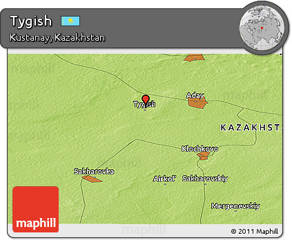 Physical Panoramic Map of Tygish