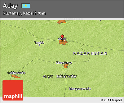 Physical Panoramic Map of Aday