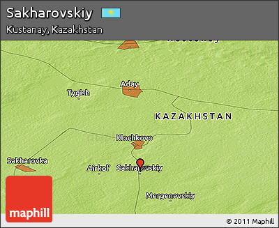 Physical Panoramic Map of Sakharovskiy