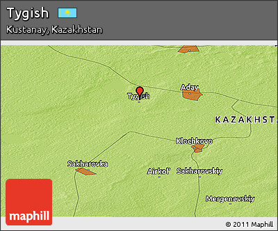 Physical Panoramic Map of Tygish