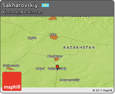 Physical Panoramic Map of Sakharovskiy