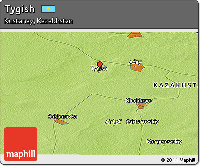 Physical Panoramic Map of Tygish