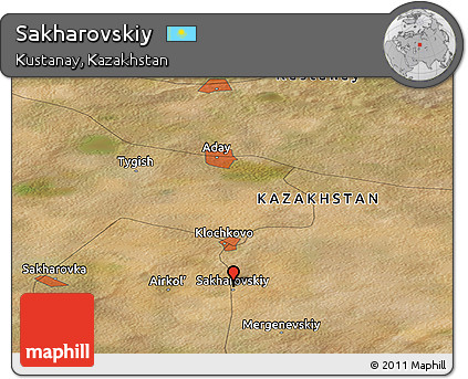 Satellite Panoramic Map of Sakharovskiy