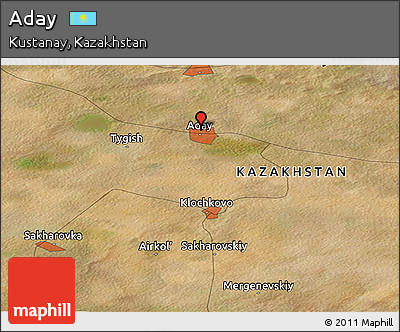 Satellite Panoramic Map of Aday