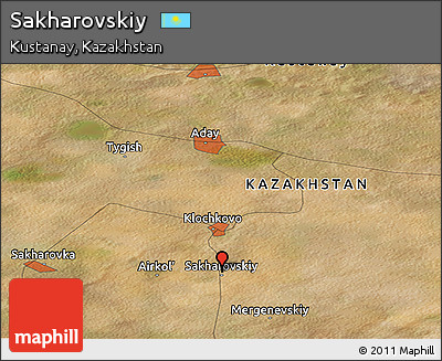 Satellite Panoramic Map of Sakharovskiy