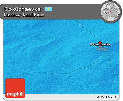 Political 3D Map of Dokūchaevka