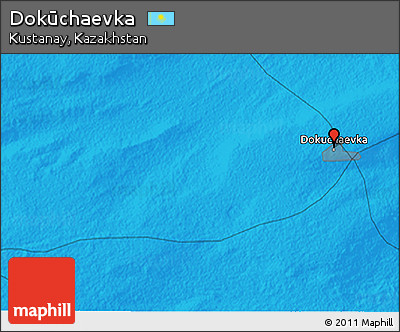 Political 3D Map of Dokūchaevka