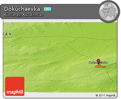 Physical Panoramic Map of Dokūchaevka