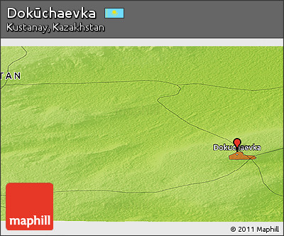 Physical Panoramic Map of Dokūchaevka