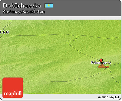 Physical Panoramic Map of Dokūchaevka