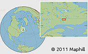 Savanna Style Location Map of the area around 51° 43' 18" N, 64° 31' 30" W