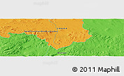Political Panoramic Map of the area around 51° 43' 18" N, 64° 31' 30" W