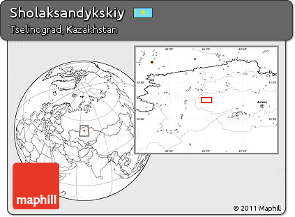 Blank Location Map of Sholaksandykskiy